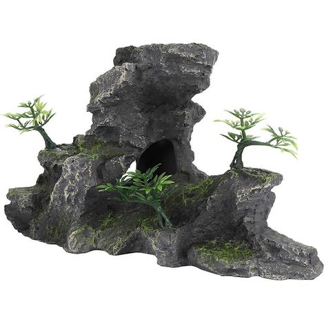 Ornements décoratifs en résine imitation roche pour aquarium (1/3)