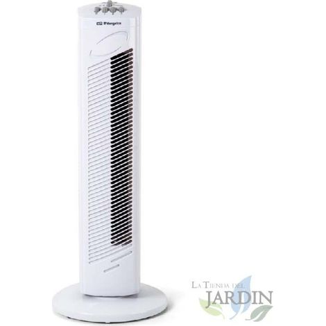 Ventilateur colonne OSCILLANT ORBEGOZO TW0745 45W 3 vitesses H74cm Blanc