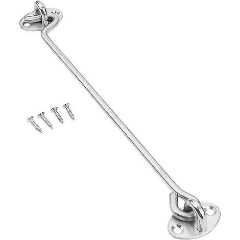 Loquet de porte à crochet en acier galvanisé extra long de 61 cm (24 pouces) pour fenêtre et portail