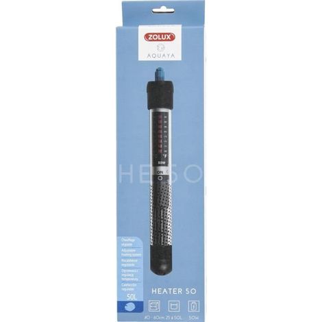 Chauffage - Zolux - Pour aquarium - Température réglable jusqu'a 34°C - 50W