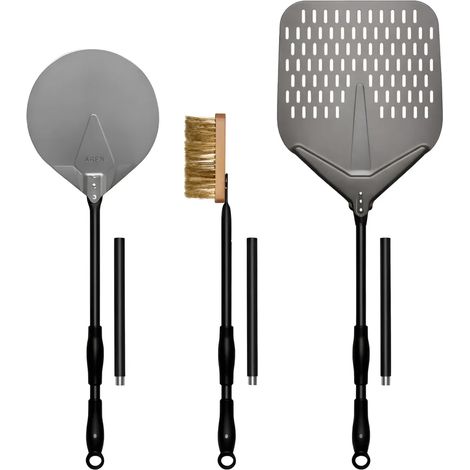 Set Pale Pizza 30 cm Completo con Palino e Spazzola per Forno Pizza