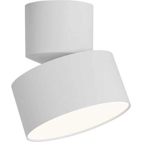 Plafonnier LED Orientable D110 10W Blanc Sablé ZAMBELIS 25313 - 120 deg - Blanc chaud - 3000K