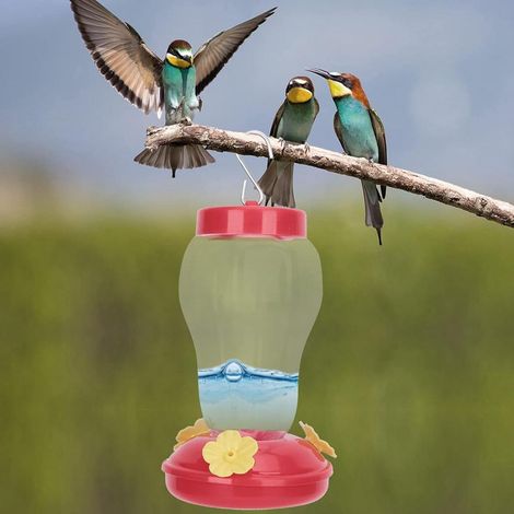 480ML Thick Hummingbird Feeder with Sealing Ring  Leak-Proof Outdoor Garden Bird Waterer (1/5)
