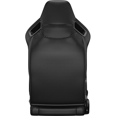 1 Siège Baquet Racing Universel Neuf, Cuir PVC Surpiqûre, Dossier Carbone Inclinable, Glissière Réglable (Sans Support), Boîte de 1 Pièce, Côté Droit (1/5)
