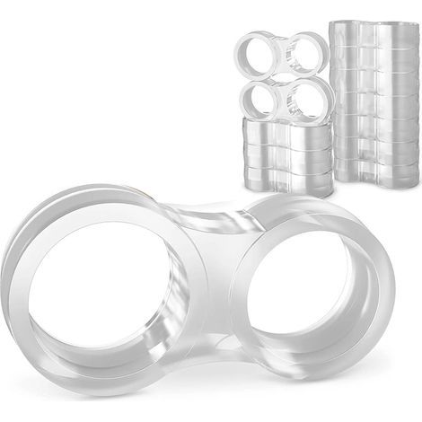 12 butoirs transparents pour poignées de porte doubles – amortisseurs de poignée de porte – protections de poignée de porte – protections de poignée de porte pour portes intérieures – installation fac (1/4)