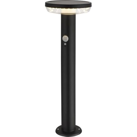 1 borne solaire, 600 lumens, détecteur de présence, 3 modes, ip44, éclairage extérieur jardin terrasse