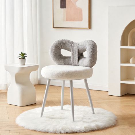 WILITTO Chaise de coiffeuse pour filles, style moderne, idéale pour maquillage et décoration de chambre (1/5)
