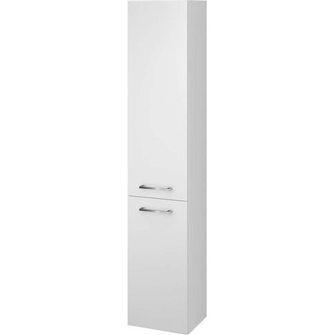 Cersanit Lara - Armario alto, 150x30x25 cm, 2 puertas, bisagras izq./dcha, blanco S926-007-DSM
