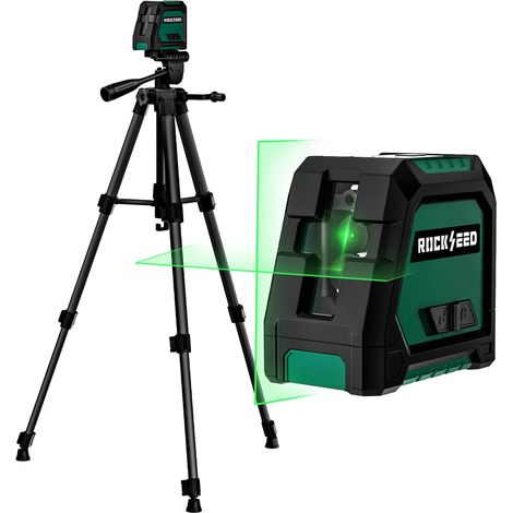Niveau Laser à Deux Modules avec Trépied de 1,2 m, Niveau Laser Autonivelant, Faisceau Vert Horizontal et Vertical à 150°, Sac de transport, pour Décoration, Bricolage et Chantier (1/5)