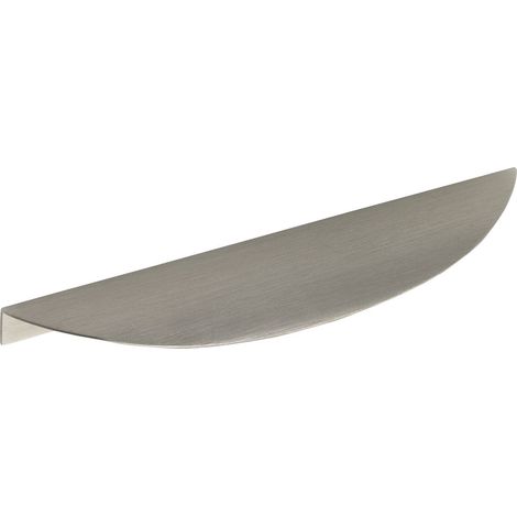 Furnipart Griffleiste Edge-Bow LA160mm - Möbelgriff zum Anschrauben, ideal für Schränke - Schrankgriff Breite 200mm, Aluminium Edelstahl-Effekt (1/5)