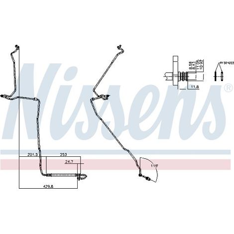 Conduite à haute pression, climatisation NISSENS 848144 CITROËN 6460JJ 6460WQ