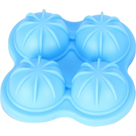 Moule à glaçons en silicone à 4 cavités, bleu ciel, pour la cuisine. (1/5)