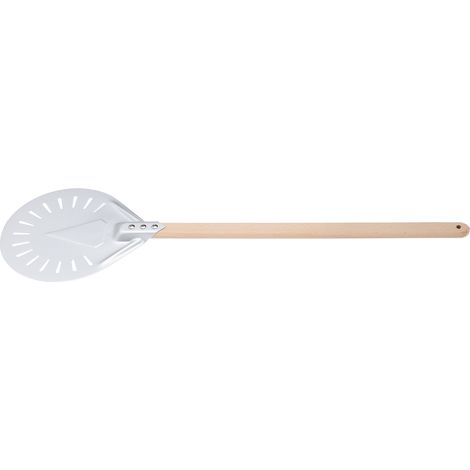 Pelle à pizza avec manche en bois amovible 60 cm, antidérapante, ronde, pour pizza, ustensiles de cuisine (9 pouces) (1/5)