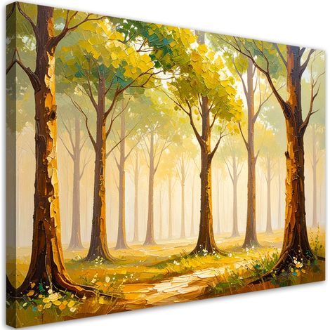 Wandbild Bäume Landschaft Wald 100x70 cm (1/5)