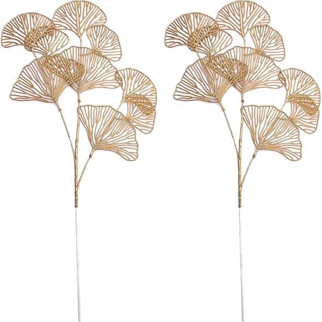 Künstliche Goldpflanzen, künstliche Gold-Ginkgoblätter