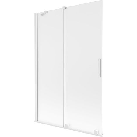 Mexen Velar paravento per vasca da bagno a 2 ante scorrevole 120 x 150 cm, ghiaccio, bianco - 896-120-000-31-20 (1/2)