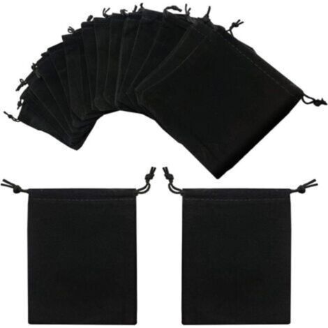 20pcs Velvet Candy Gift Bags, Black Drawstring Velvet Bag, Portable Small Velvet Bag, Storage Bags Velvet Bags, Drawstring Jewelry Bag for Party Wedding Jewelry Bag (1/5)