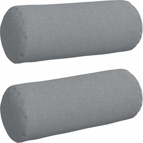 Maison Exclusive - Cojines Bolster 2 pcs Gris Claro Ø 15 x 40 cm