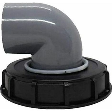 Couvercle de baril en plastique de 163 mm, angle de 90 degrés, pour tuyau d'arrosage et collecte des eaux de pluie.