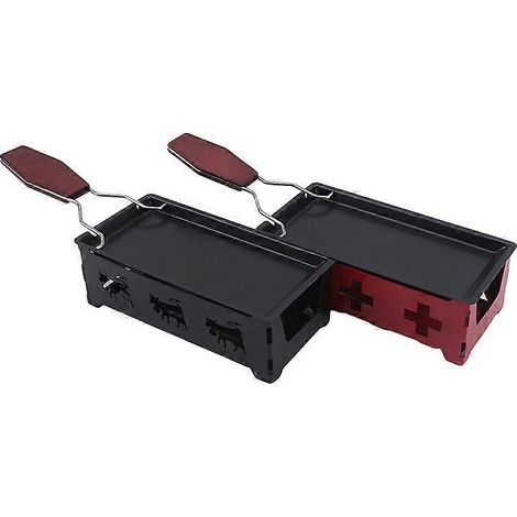 Ensemble à raclette et à griller le fromage, appareil antiadhésif, mini-plateau à fromage pour barbecue, plaque à raclette, fer à raclette pour fromage suisse, plateau à fondre le fromage. (1/2)