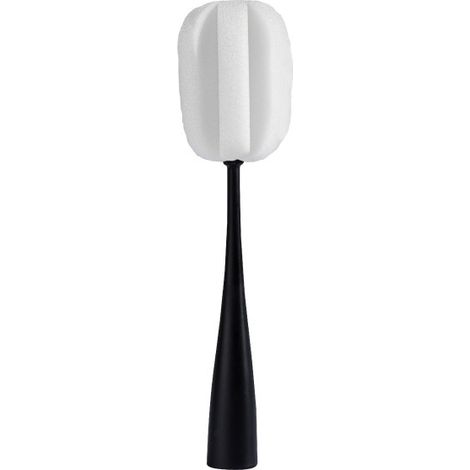 Brosse de nettoyage pour biberons à long manche, brosse de nettoyage en éponge, adaptée aux biberons, tasses à café, verres (noir) (1/5)
