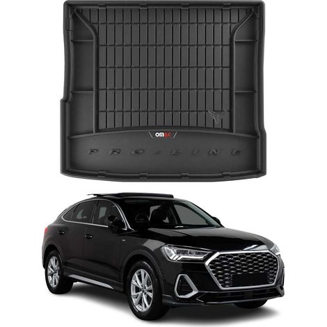OMAC Tapis de Coffre Caoutchouc pour Audi Q3 Sportback 2019-2025 Noir Premium