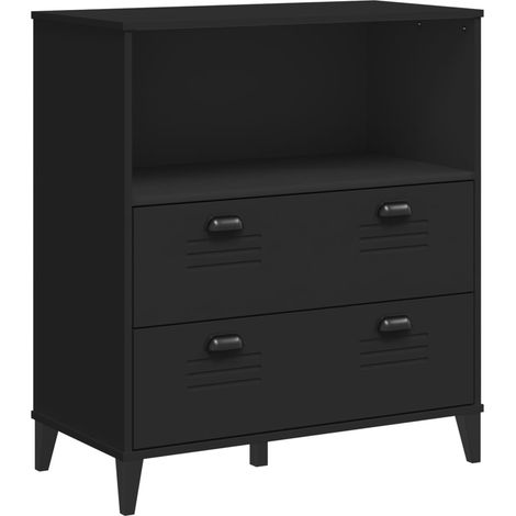 Bibliothèque étagère de rangement - noir 80x40x90 cm bois d'ingénierie fr15225 (1/5)