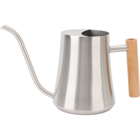 Arrosoir d'intérieur en acier inoxydable, Pot à manche en bois avec Long bec pour plantes d'intérieur, fleurs, bonsaï succulents, ponçage 1L (1/5)