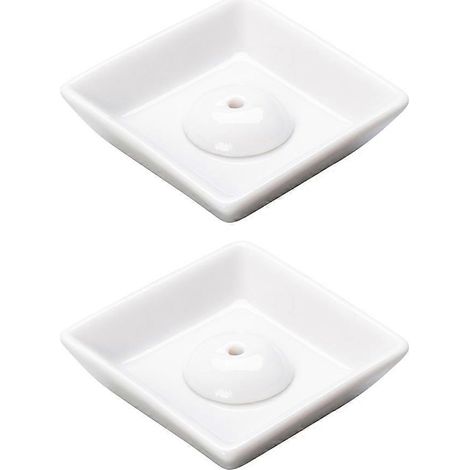 Brûleur d'encens en céramique de style japonais, pour usage domestique, lot de 2, blanc. (1/5)