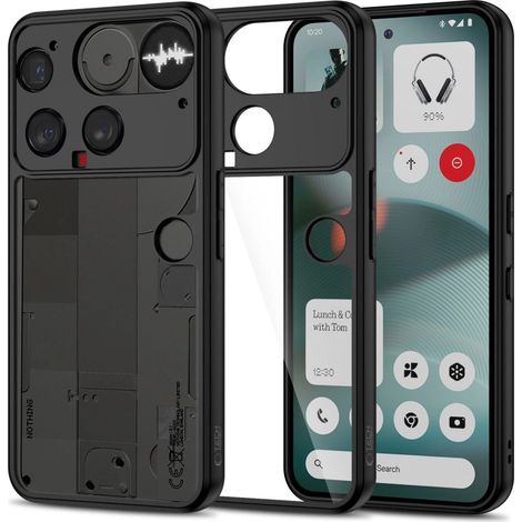 Custodia Tech-Protect MagMat per Nothing Phone 3, nera e trasparente (1/5)