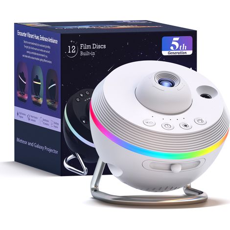 Sphère spatiale lumière de Projection étoilée lampe de ciel de chambre à coucher effet météore RGB décoratif mise au point réglable fonction de minuterie 1/2H TYPE-C Plug and Play (1/5)