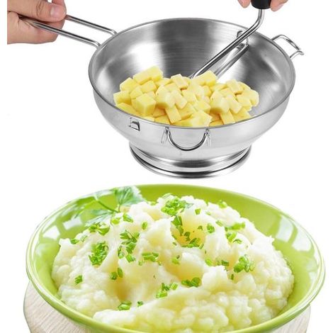 Manueller Standmixer, perfekt für Salate und Gemüse, aus Edelstahl, leicht zu reinigen - ideal für alle Konsistenzen. (1/5)