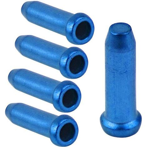 Terminali per cavi decorativi in alluminio da 2,3 mm, 5 pezzi, blu (1/3)