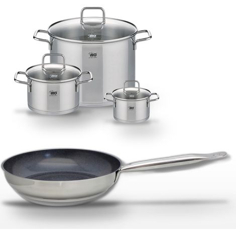 Lot Poêle 24cm & 3 Faitouts Elo Profi Therm Platinum (1/5)