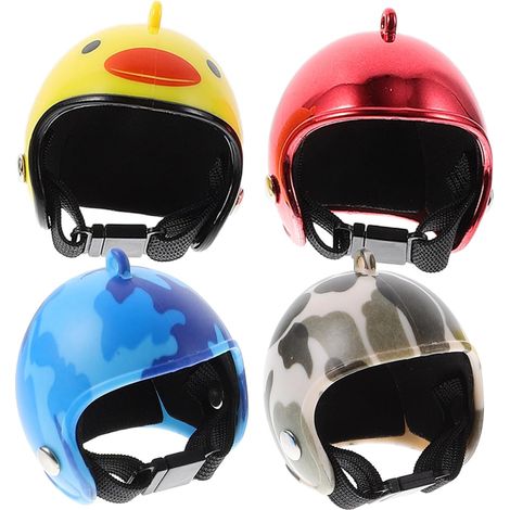 Casque de Sécurité pour Volailles en Plastique, Lot de 4 Pièces, Taille Réglable pour Protection des Poulets les Blessures (1/5)