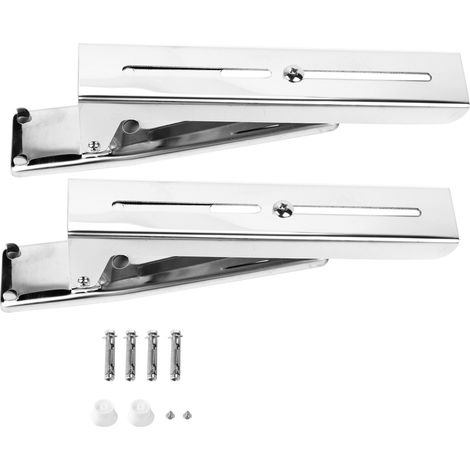 2Une grille murale en acier inoxydable pour four à micro-ondes, pliable et rétractable, idéale pour la cuisine.