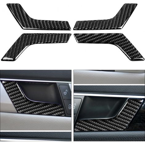 4-teiliges Türgriff-Innenverkleidungsset aus Kohlefaser für Mercedes W204 (2005–2012), Türverkleidungen aus Kohlefaser, Innenraumschutzset (1/5)