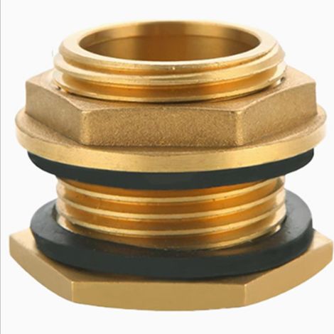 Joints de chicane en laiton et en acier inoxydable, adaptés aux réservoirs d'eau de pluie et aux réservoirs de stockage IBC LO-Ron. (1/5)