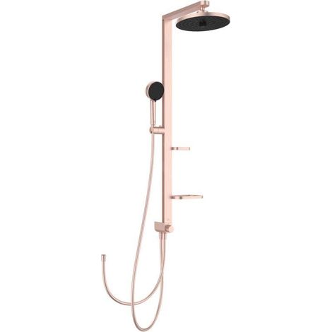 Ideal Standard – Colonne de douche sans robinetterie – Douche de tête 26 cm – 2 jets SilkRain et Rain – Flexible 1750 mm – BD585RO