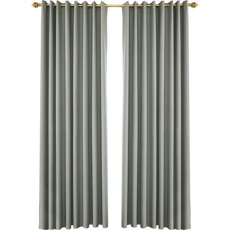 Rideaux occultants à œillets pour chambre à coucher, rideaux isolants pour salon, ensemble de 2 panneaux (5363 po) (1/2)
