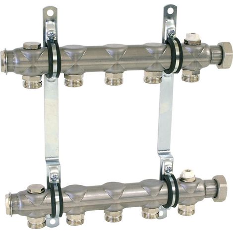 Distributeur de chauffage Strawa 11 groupes type e-class 5211 écrou 1'' rotation libre