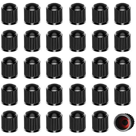 Bouchons Valve Pneu - Lot de 30 Pièces en Plastique avec Joint d'Étanchéité - Pour Voiture SUV Moto Vélo Électrique et Camion (1/5)