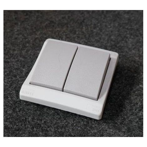 Sarel – Mécanisme étanche double interrupteur va et vient 10A 250V IP44 34012 – Pour chantiers humides – Gamme Mureva – Schneider (1/4)