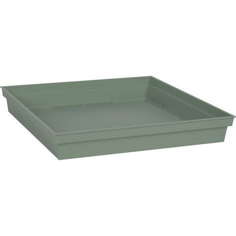 Soucoupe 32,6 x 32,6 x 4,9 cm pour pot de fleur carré Toscane POP - Vert laurier