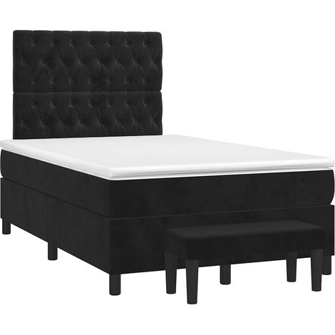 Maison Exclusive - Boxspringbett mit Matratze Schwarz 120x190 cm