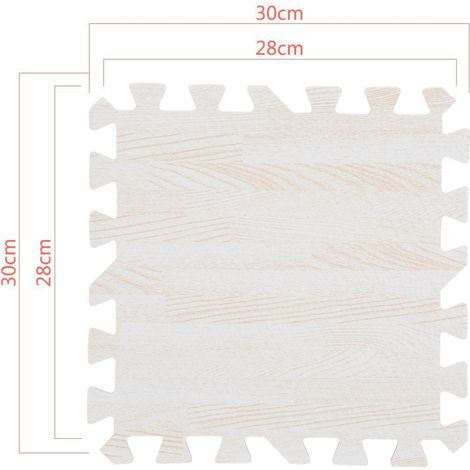 Tapis De Sol Mousse EVA - Motif Bois Interconnecté 30x30cm - Protection Antichoc Pour Maison Et Gym - Lot De 9 Pièces (1/4)