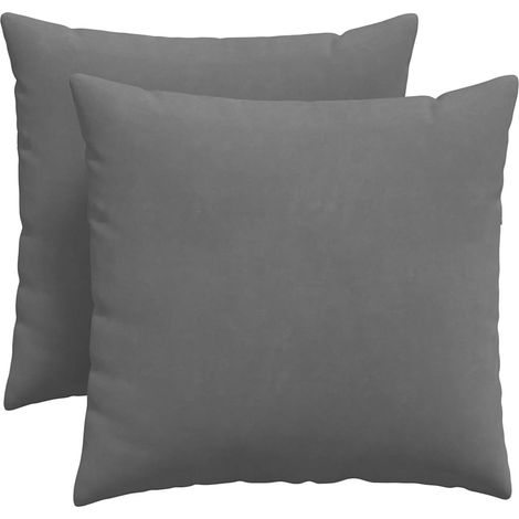Maison Exclusive - Sofakissen 2 Stück Dunkelgrau 50 x 50 cm Stoff