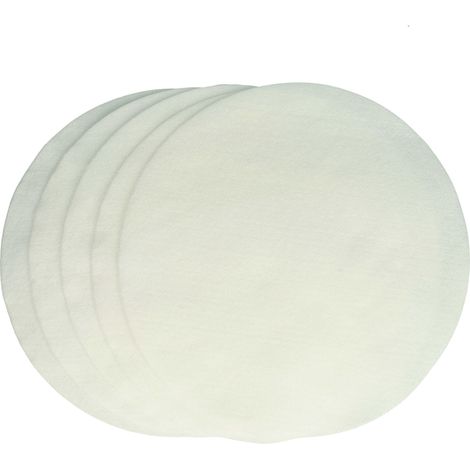 vhbw 5x filtro polveri fini compatibile con Nilfisk-Alto GD 930 S 2 Cubic, GD 936, GD 940, GD 945 aspirapolvere - Filtro in nonwoven, bianco, tondo