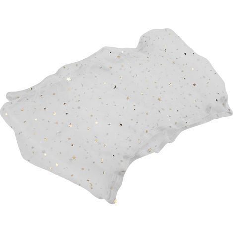 Accessoires pour cages à oiseaux : housses de cage en filet anti-poussière avec décor étoiles et lune (blanches) (1/5)