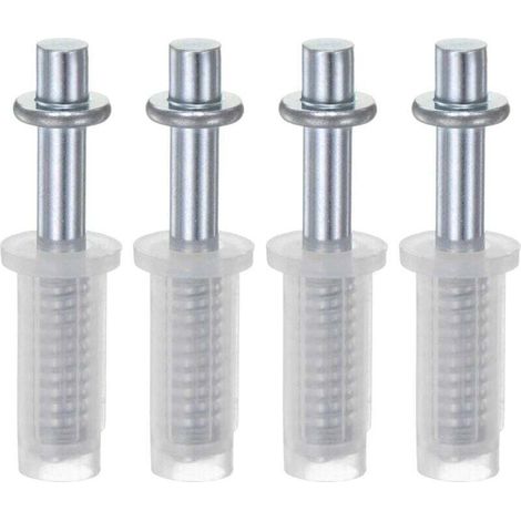 Lot de 4 Pivots Supérieurs à Ressort 9,5 mm pour Porte Accordéon à Deux Volets